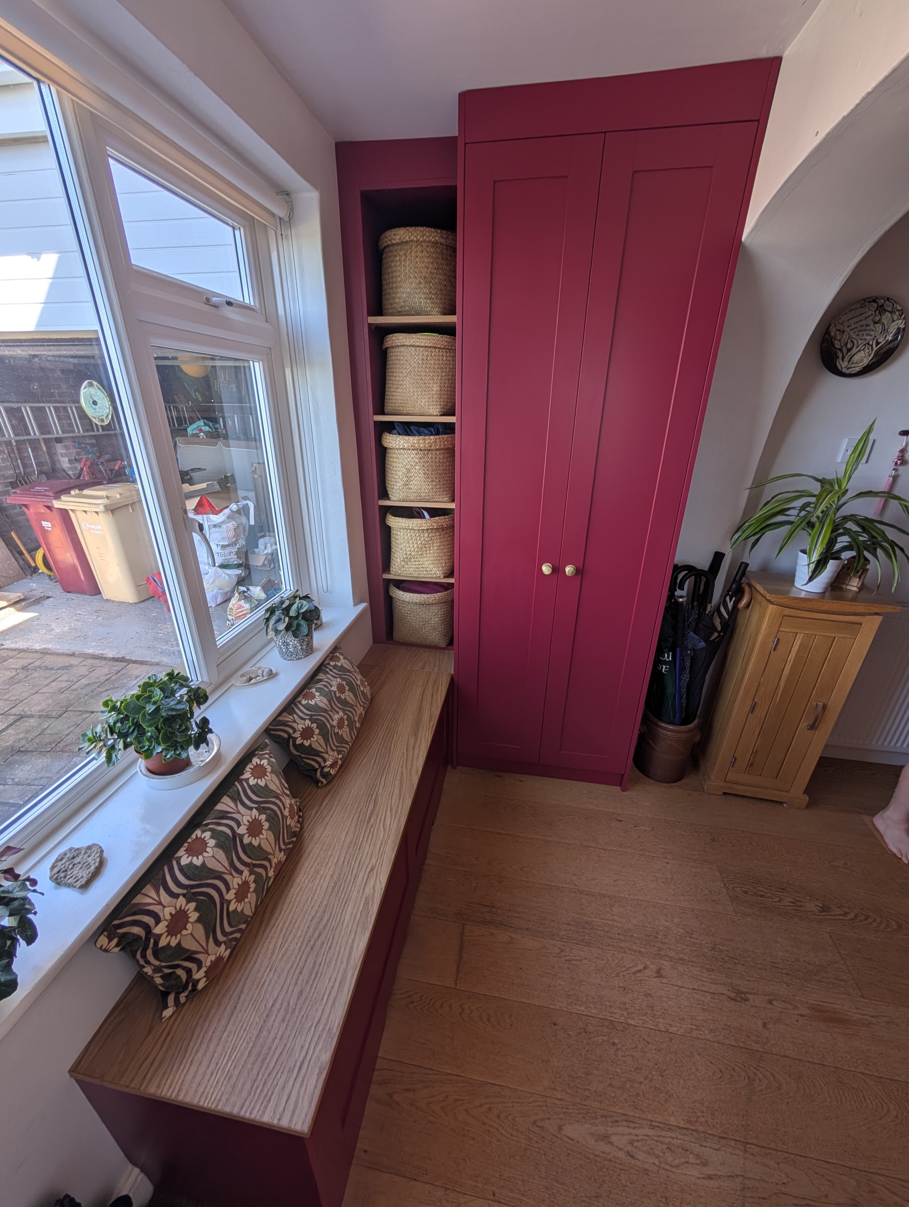 Traditional Painted Hallway Storage